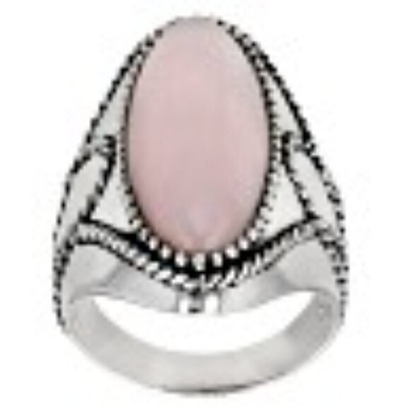 JTV Pink Opal Sterling Silver Cabochon Ring - Picture 6 of 8
